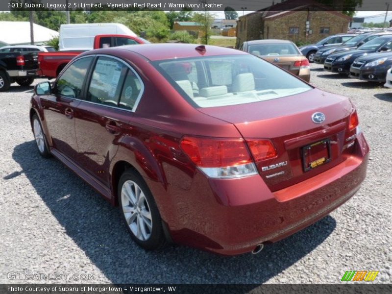 Venetian Red Pearl / Warm Ivory Leather 2013 Subaru Legacy 2.5i Limited