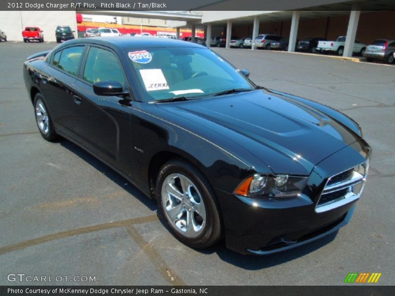 Pitch Black / Tan/Black 2012 Dodge Charger R/T Plus