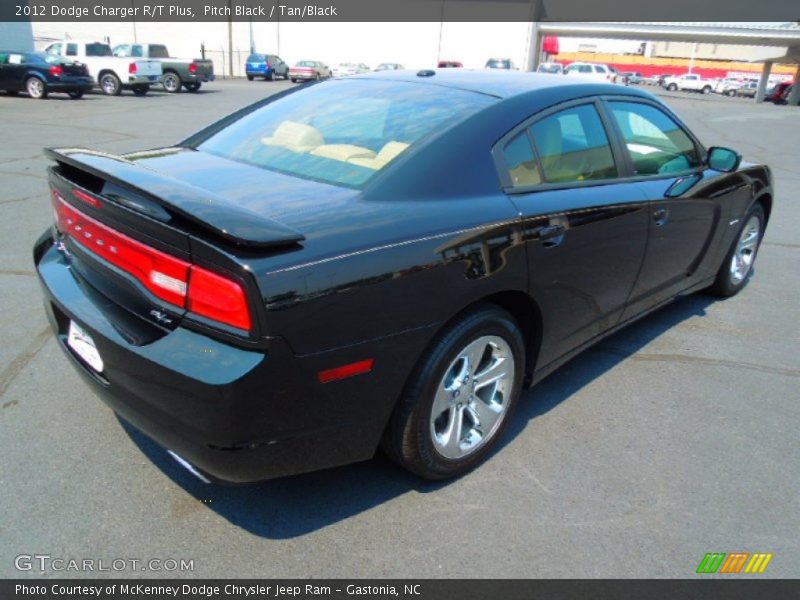 Pitch Black / Tan/Black 2012 Dodge Charger R/T Plus