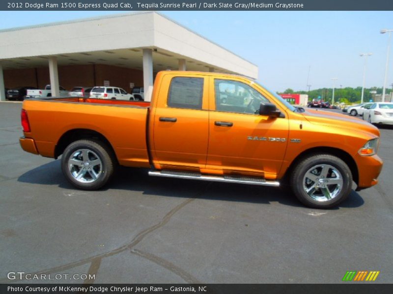 Tequila Sunrise Pearl / Dark Slate Gray/Medium Graystone 2012 Dodge Ram 1500 Express Quad Cab