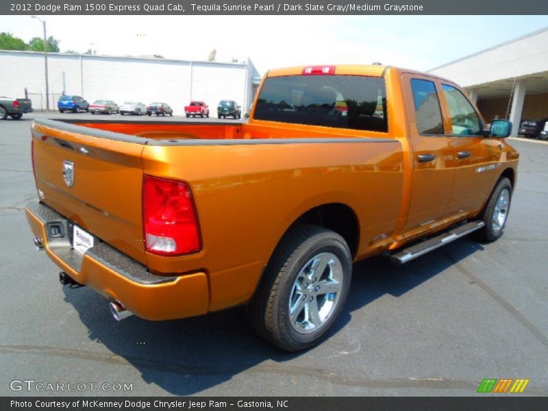 Tequila Sunrise Pearl / Dark Slate Gray/Medium Graystone 2012 Dodge Ram 1500 Express Quad Cab