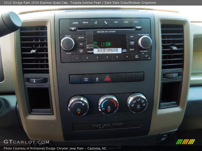 Tequila Sunrise Pearl / Dark Slate Gray/Medium Graystone 2012 Dodge Ram 1500 Express Quad Cab