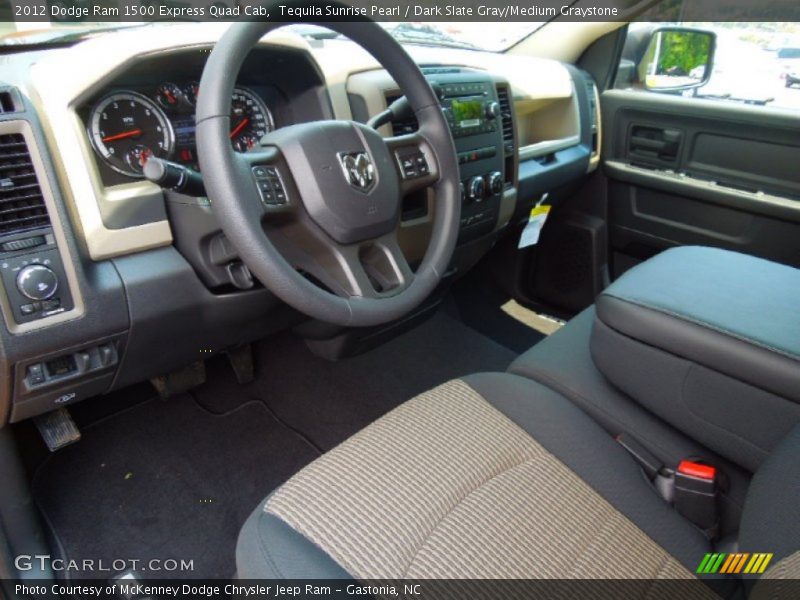 Tequila Sunrise Pearl / Dark Slate Gray/Medium Graystone 2012 Dodge Ram 1500 Express Quad Cab