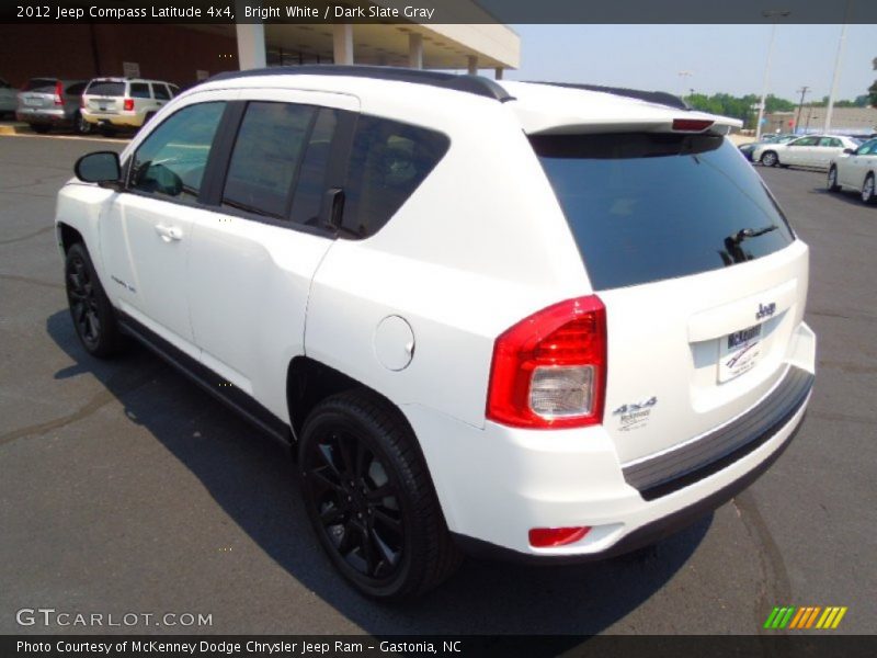 Bright White / Dark Slate Gray 2012 Jeep Compass Latitude 4x4