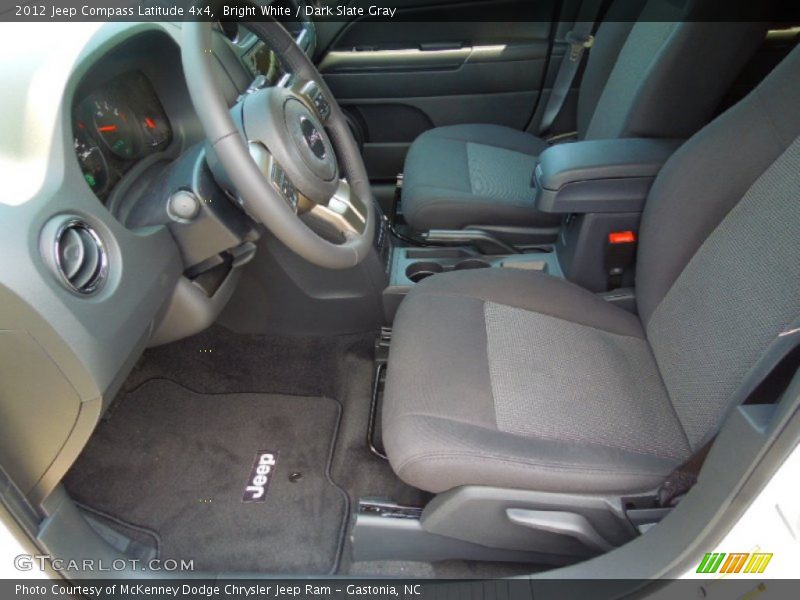 Bright White / Dark Slate Gray 2012 Jeep Compass Latitude 4x4