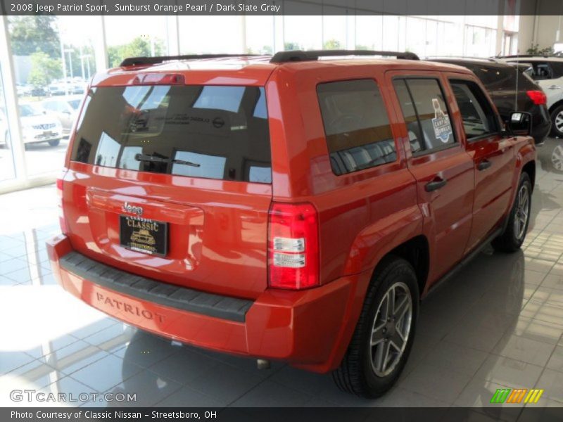 Sunburst Orange Pearl / Dark Slate Gray 2008 Jeep Patriot Sport