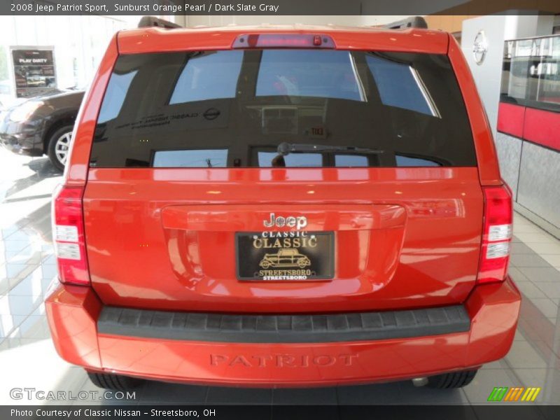 Sunburst Orange Pearl / Dark Slate Gray 2008 Jeep Patriot Sport