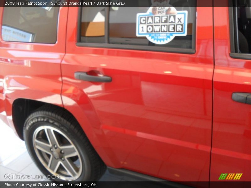 Sunburst Orange Pearl / Dark Slate Gray 2008 Jeep Patriot Sport