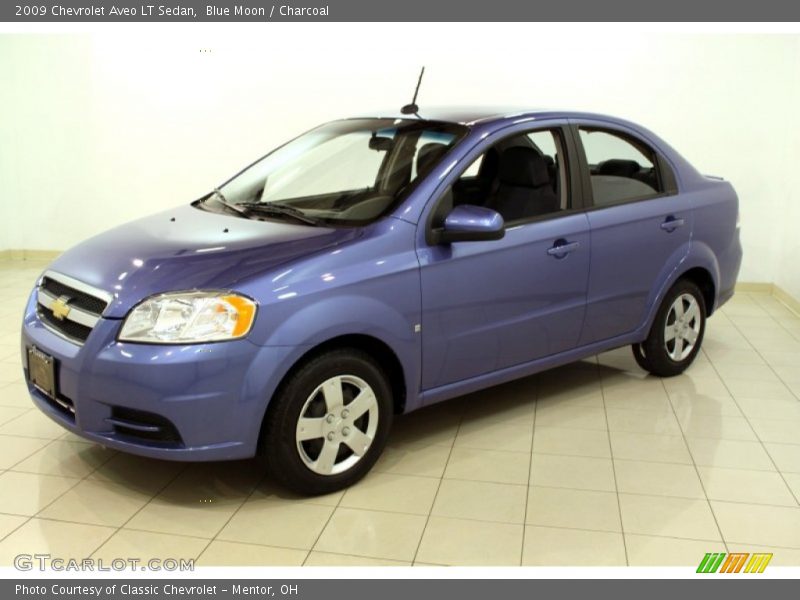 Blue Moon / Charcoal 2009 Chevrolet Aveo LT Sedan