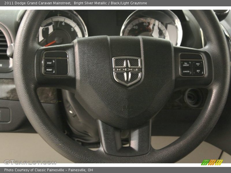 Bright Silver Metallic / Black/Light Graystone 2011 Dodge Grand Caravan Mainstreet