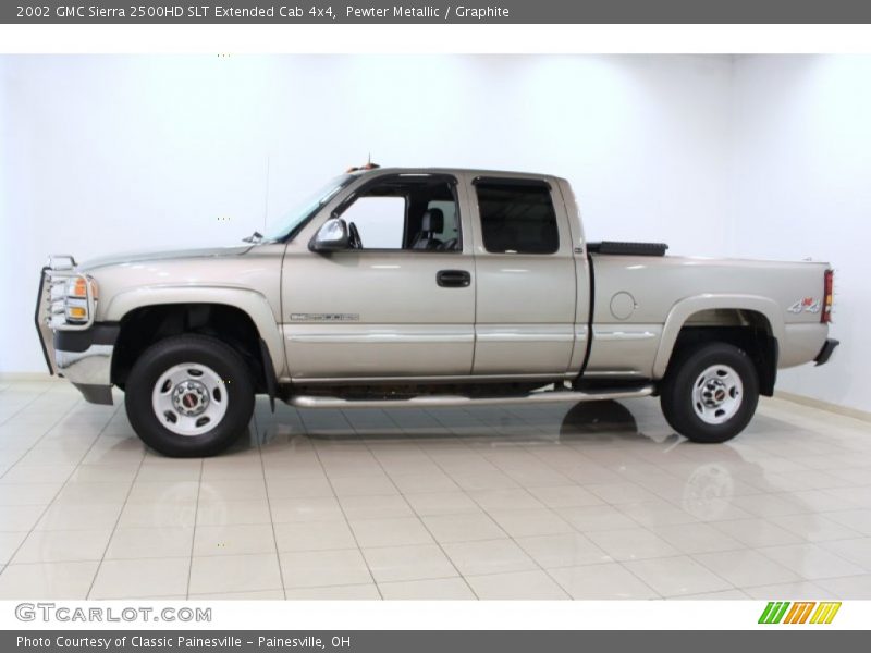 Pewter Metallic / Graphite 2002 GMC Sierra 2500HD SLT Extended Cab 4x4