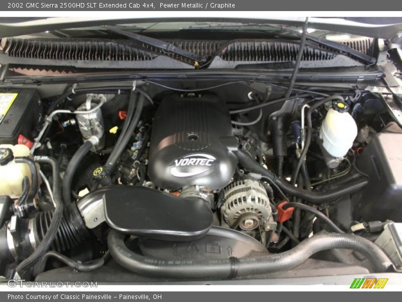 Pewter Metallic / Graphite 2002 GMC Sierra 2500HD SLT Extended Cab 4x4