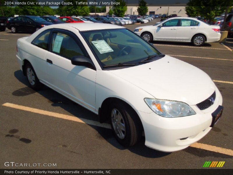 Taffeta White / Ivory Beige 2004 Honda Civic Value Package Coupe