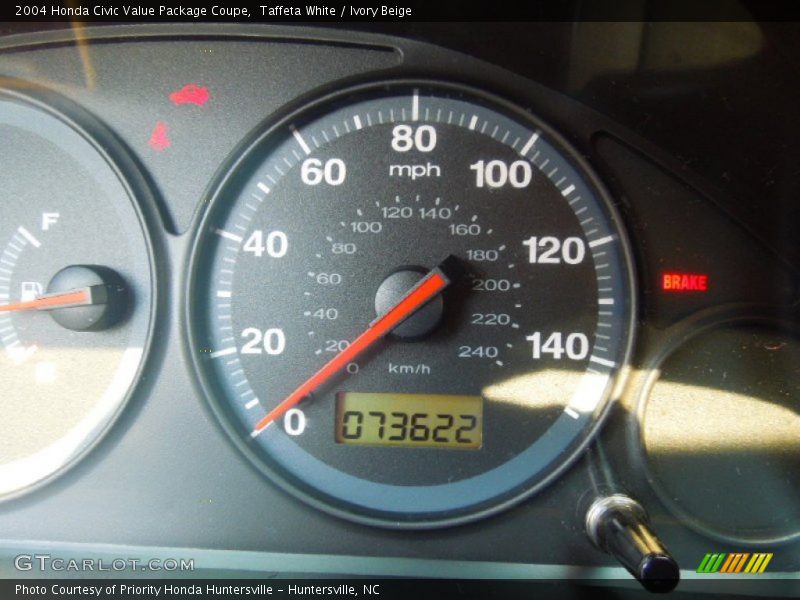 Taffeta White / Ivory Beige 2004 Honda Civic Value Package Coupe