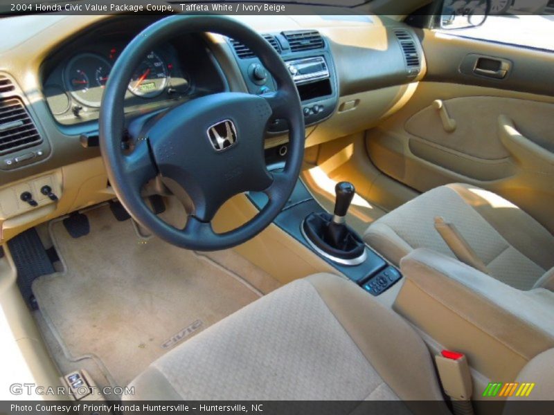 Taffeta White / Ivory Beige 2004 Honda Civic Value Package Coupe