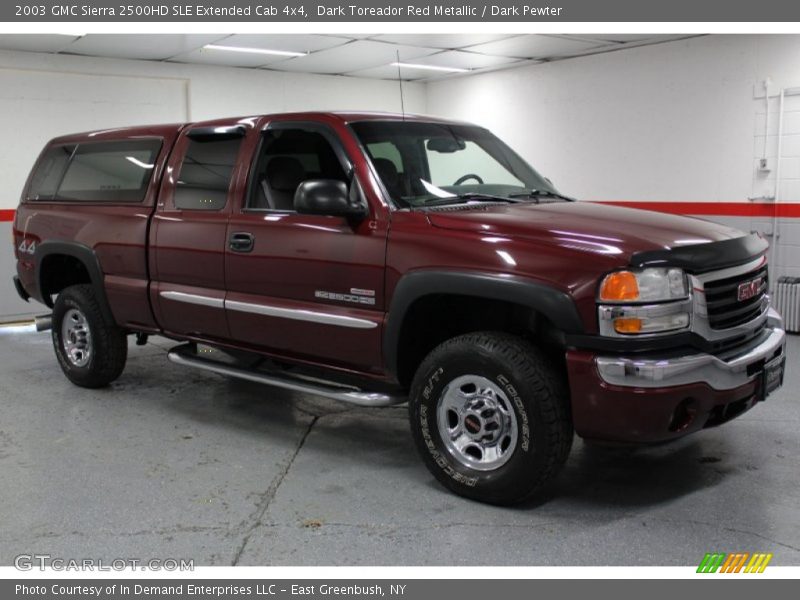 Dark Toreador Red Metallic / Dark Pewter 2003 GMC Sierra 2500HD SLE Extended Cab 4x4