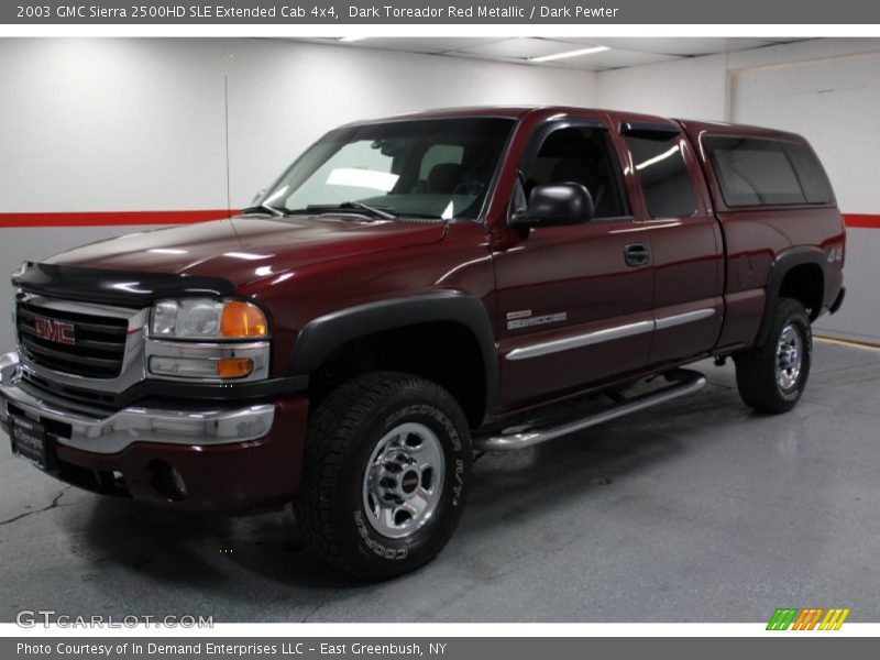 Dark Toreador Red Metallic / Dark Pewter 2003 GMC Sierra 2500HD SLE Extended Cab 4x4