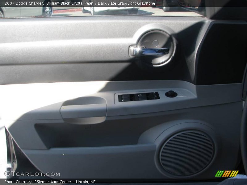 Brilliant Black Crystal Pearl / Dark Slate Gray/Light Graystone 2007 Dodge Charger