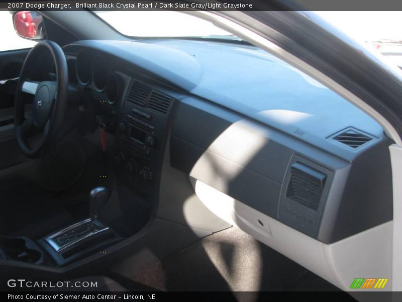 Brilliant Black Crystal Pearl / Dark Slate Gray/Light Graystone 2007 Dodge Charger