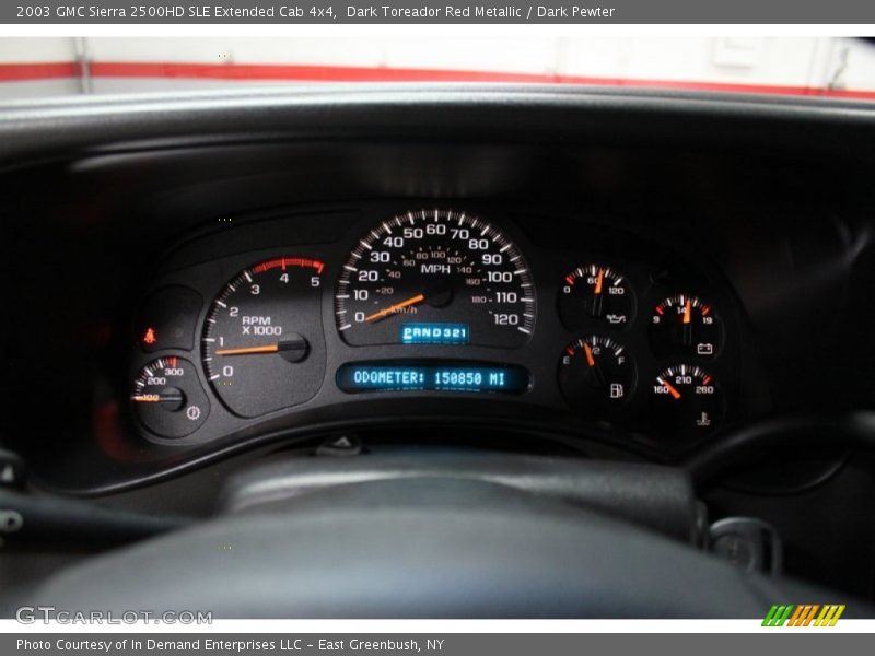 Dark Toreador Red Metallic / Dark Pewter 2003 GMC Sierra 2500HD SLE Extended Cab 4x4