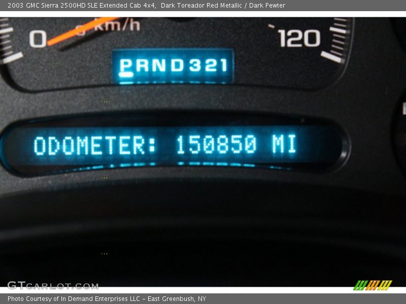 Dark Toreador Red Metallic / Dark Pewter 2003 GMC Sierra 2500HD SLE Extended Cab 4x4
