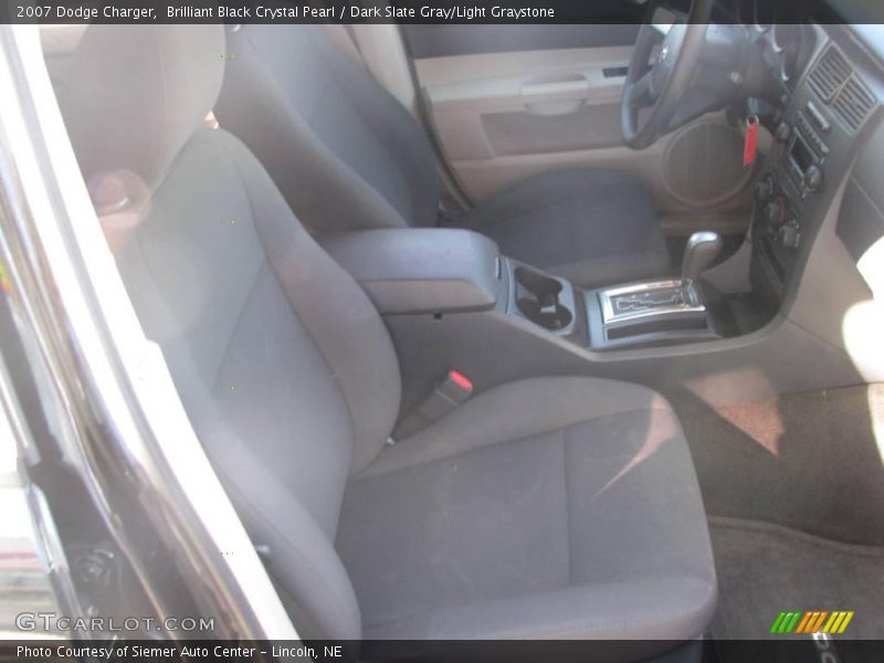 Brilliant Black Crystal Pearl / Dark Slate Gray/Light Graystone 2007 Dodge Charger