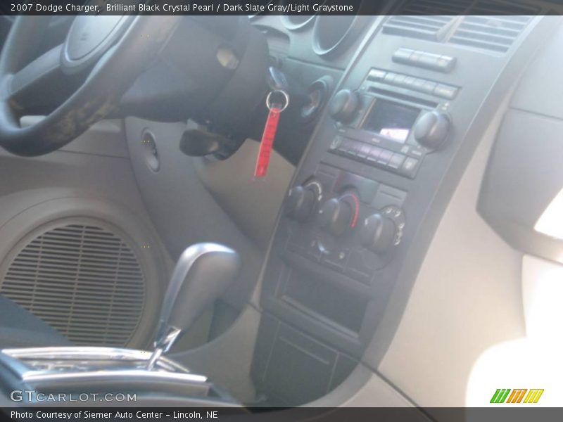 Brilliant Black Crystal Pearl / Dark Slate Gray/Light Graystone 2007 Dodge Charger