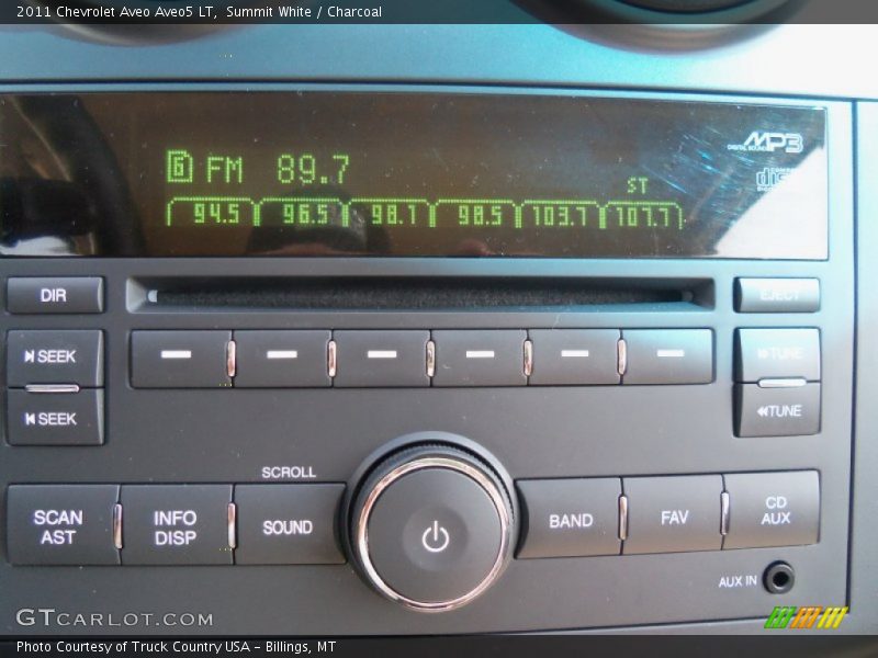 Summit White / Charcoal 2011 Chevrolet Aveo Aveo5 LT