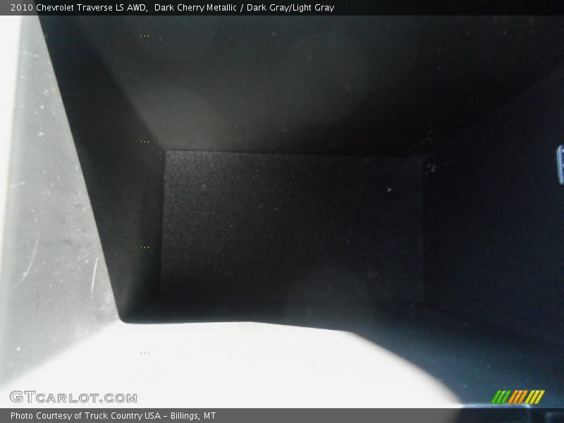 Dark Cherry Metallic / Dark Gray/Light Gray 2010 Chevrolet Traverse LS AWD