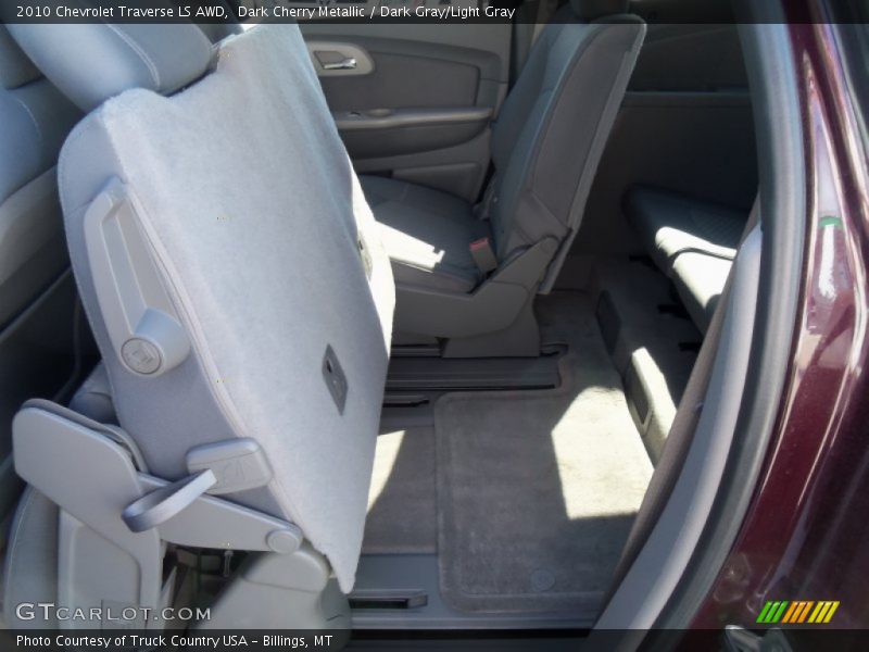 Dark Cherry Metallic / Dark Gray/Light Gray 2010 Chevrolet Traverse LS AWD