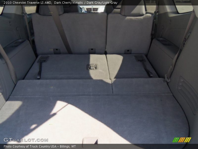 Dark Cherry Metallic / Dark Gray/Light Gray 2010 Chevrolet Traverse LS AWD