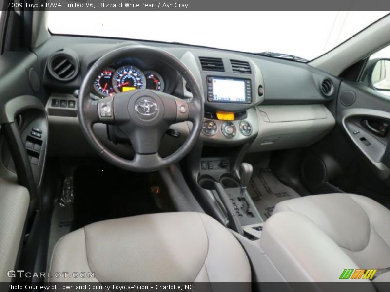 Blizzard White Pearl / Ash Gray 2009 Toyota RAV4 Limited V6