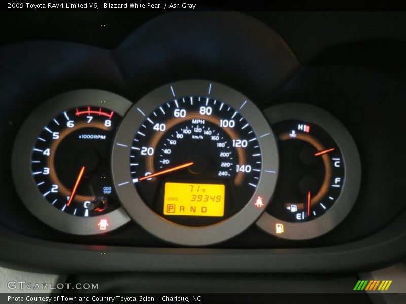 Blizzard White Pearl / Ash Gray 2009 Toyota RAV4 Limited V6