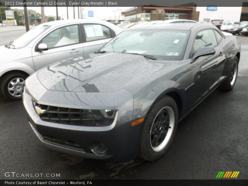 Cyber Gray Metallic / Black 2011 Chevrolet Camaro LS Coupe