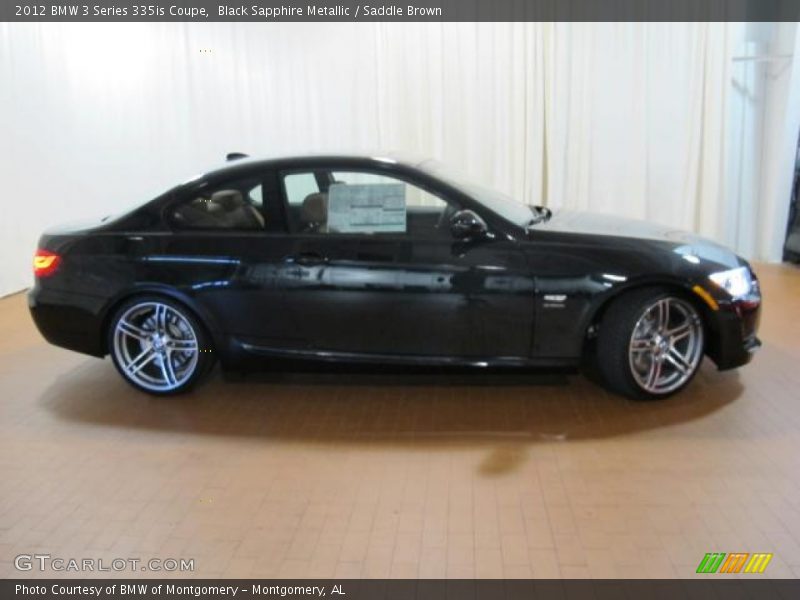 Black Sapphire Metallic / Saddle Brown 2012 BMW 3 Series 335is Coupe