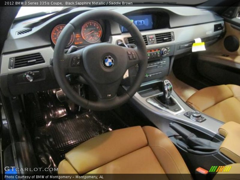 Black Sapphire Metallic / Saddle Brown 2012 BMW 3 Series 335is Coupe