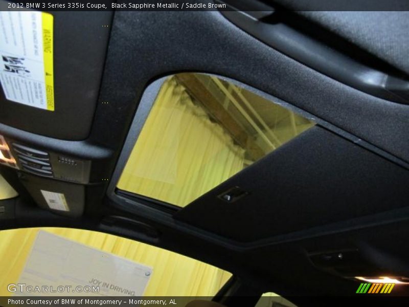 Black Sapphire Metallic / Saddle Brown 2012 BMW 3 Series 335is Coupe