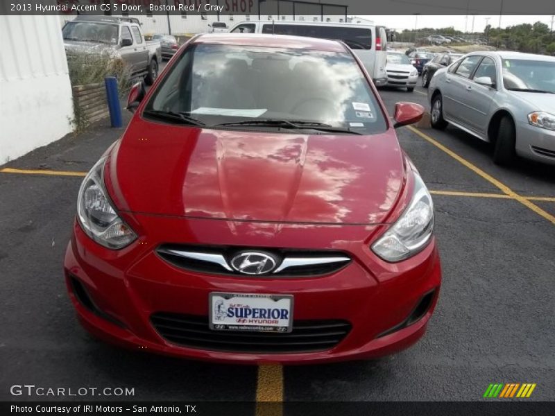 Boston Red / Gray 2013 Hyundai Accent GS 5 Door