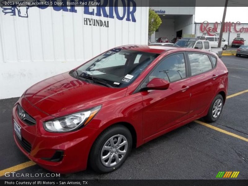 Boston Red / Gray 2013 Hyundai Accent GS 5 Door