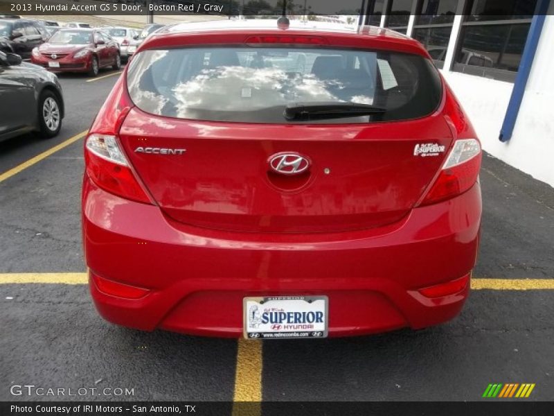 Boston Red / Gray 2013 Hyundai Accent GS 5 Door