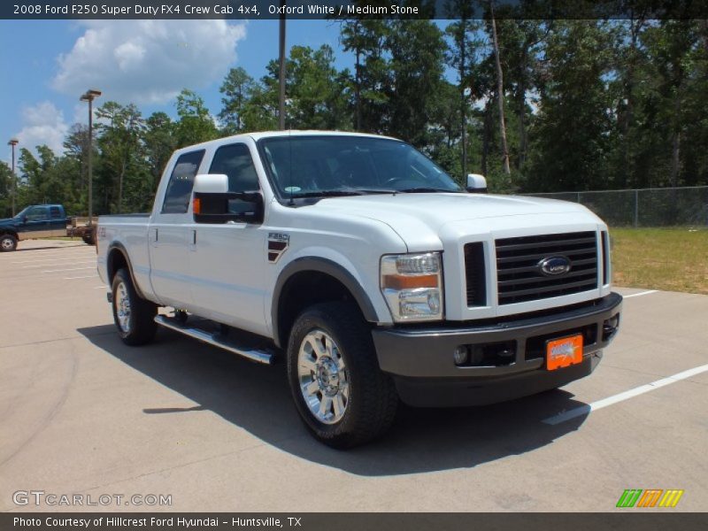 Oxford White / Medium Stone 2008 Ford F250 Super Duty FX4 Crew Cab 4x4