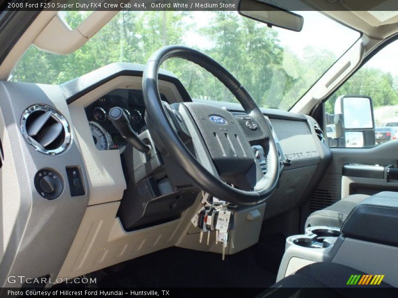 Oxford White / Medium Stone 2008 Ford F250 Super Duty FX4 Crew Cab 4x4