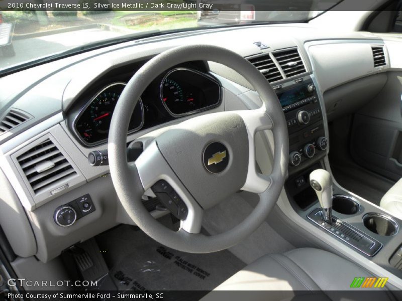 Silver Ice Metallic / Dark Gray/Light Gray 2010 Chevrolet Traverse LS