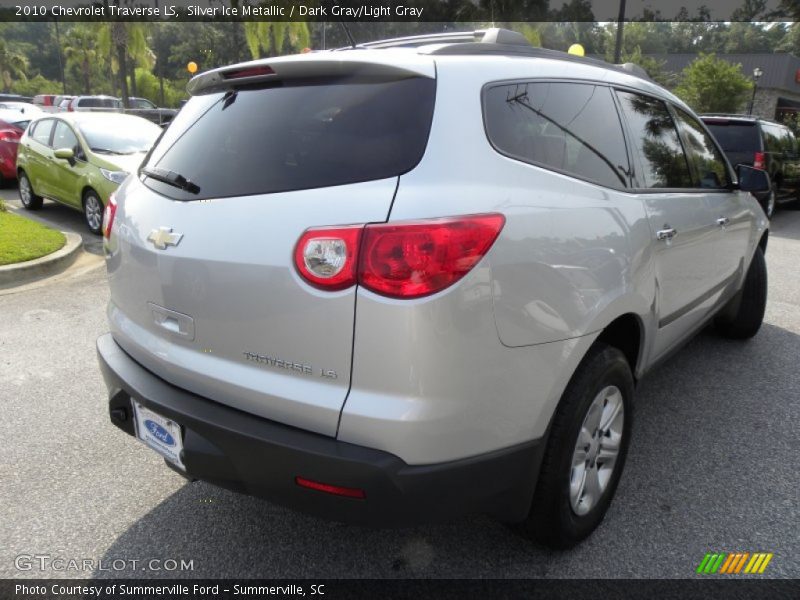 Silver Ice Metallic / Dark Gray/Light Gray 2010 Chevrolet Traverse LS