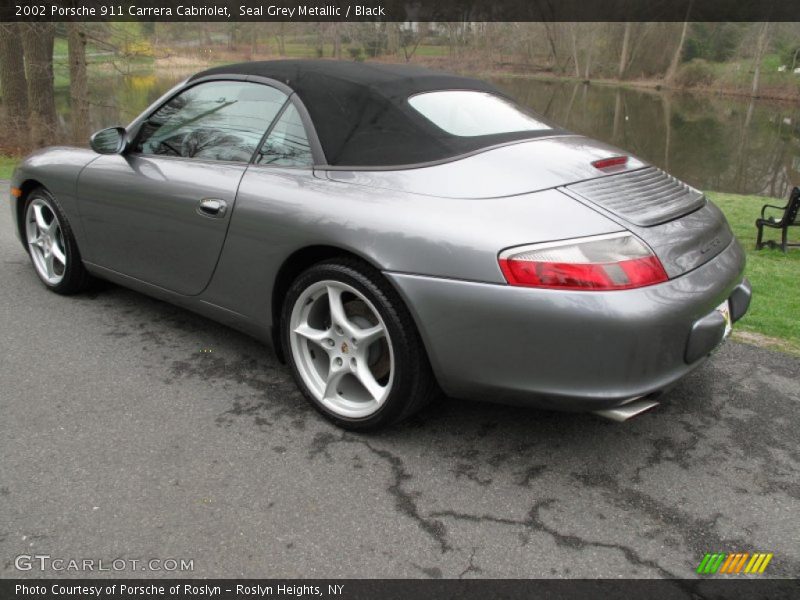 Seal Grey Metallic / Black 2002 Porsche 911 Carrera Cabriolet