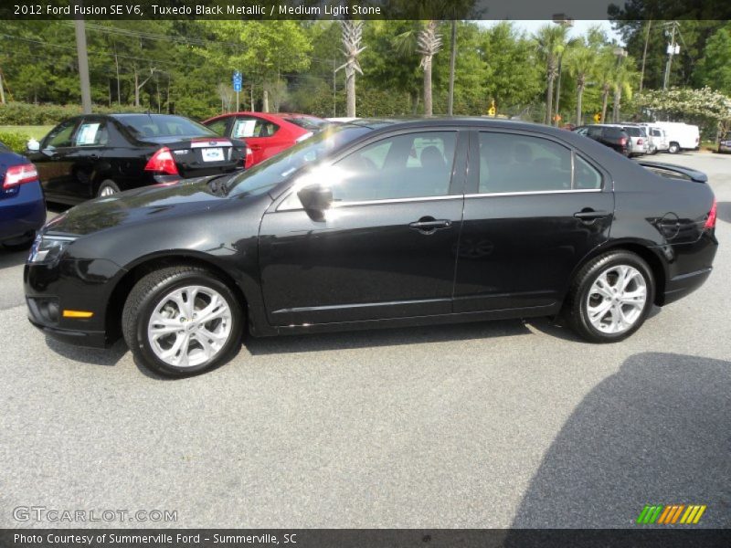 Tuxedo Black Metallic / Medium Light Stone 2012 Ford Fusion SE V6