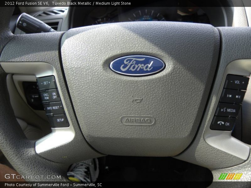 Tuxedo Black Metallic / Medium Light Stone 2012 Ford Fusion SE V6