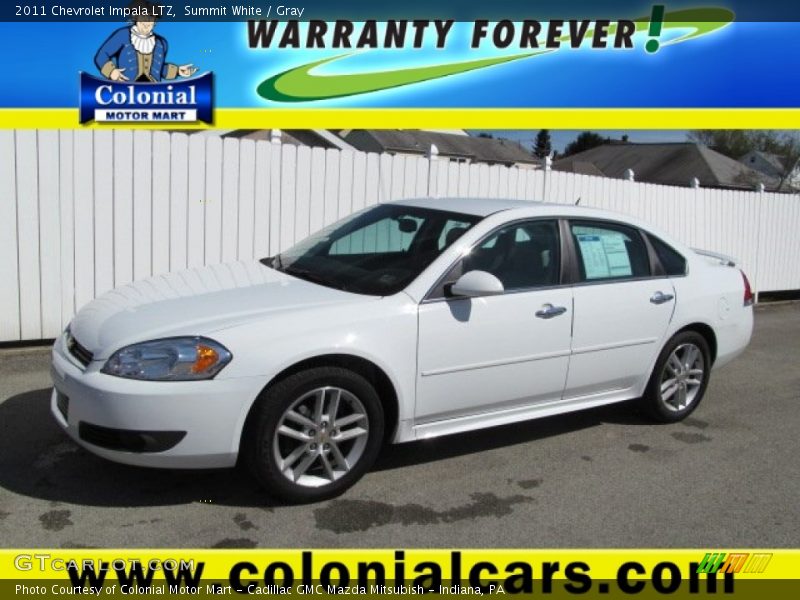 Summit White / Gray 2011 Chevrolet Impala LTZ