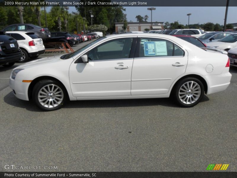 White Suede / Dark Charcoal/Medium Light Stone 2009 Mercury Milan V6 Premier