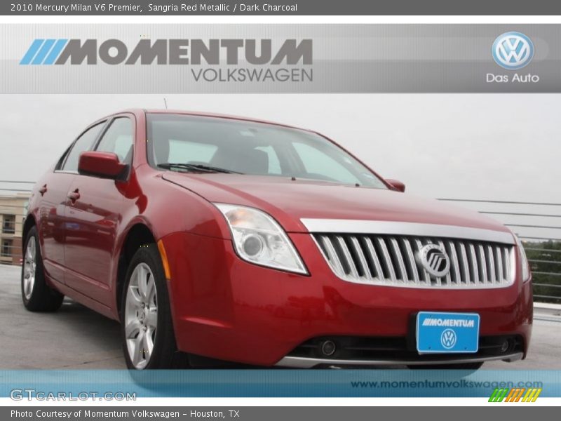 Sangria Red Metallic / Dark Charcoal 2010 Mercury Milan V6 Premier